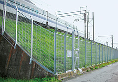 新幹線線路防護柵旧タイプ（掛川市）
