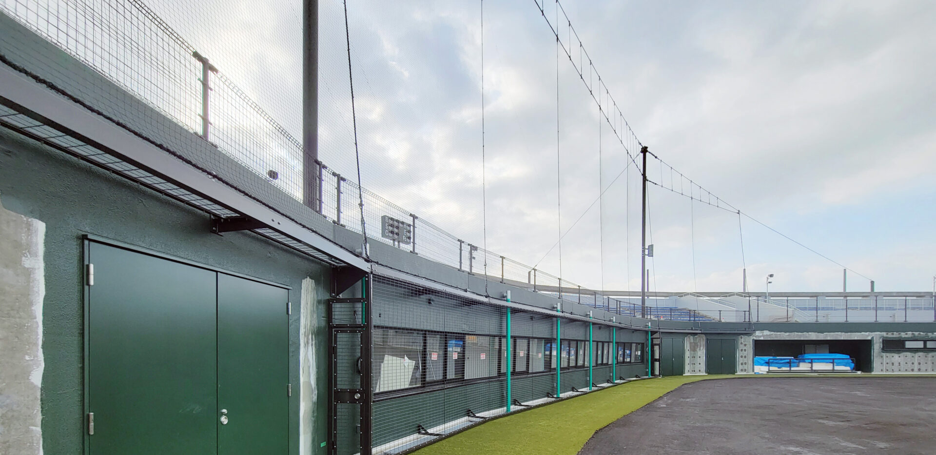 施工実績写真：防球施設　白山市立野球場