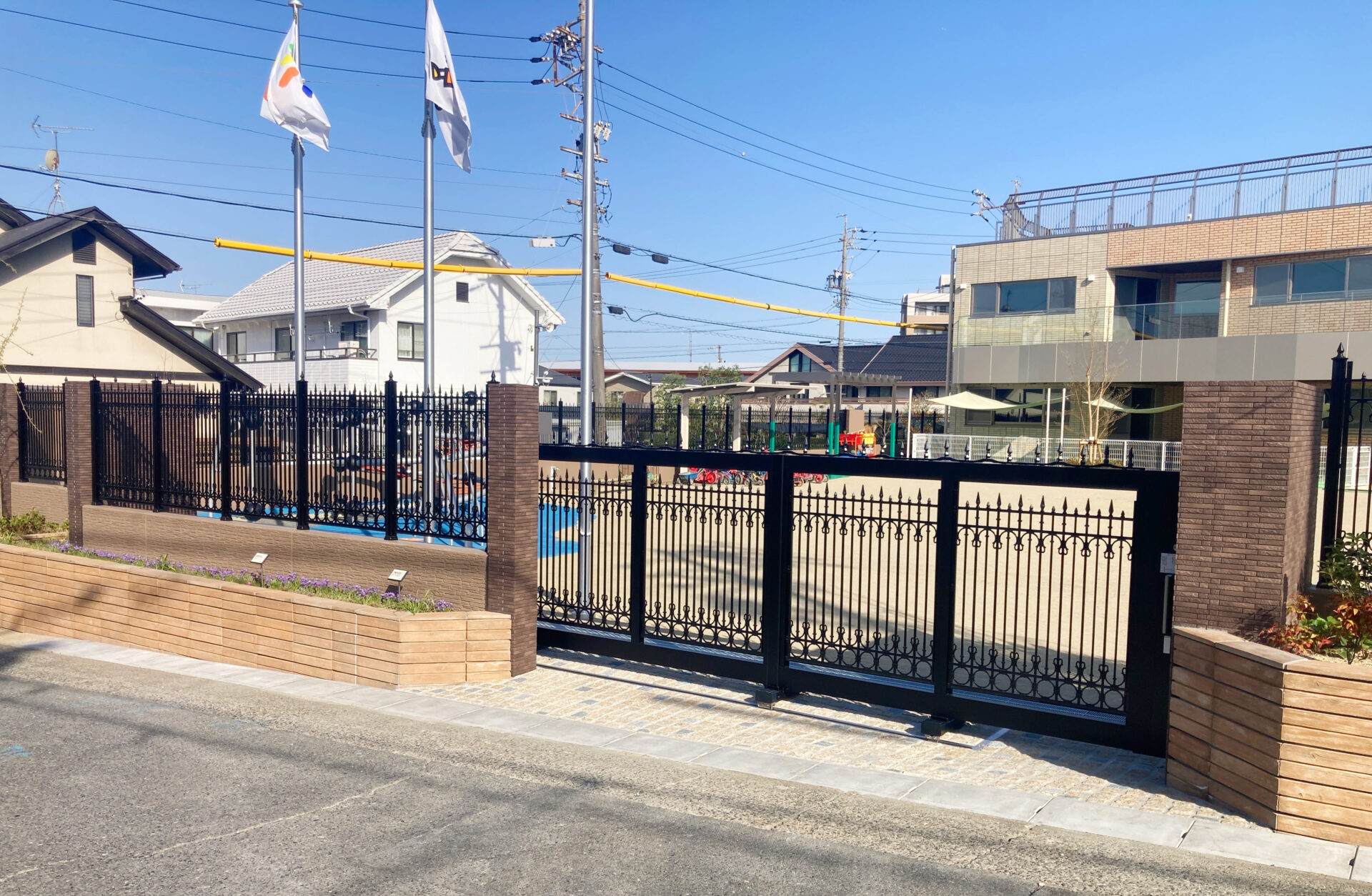 施工実績写真：学校　幼稚園外周フェンス（名古屋市）