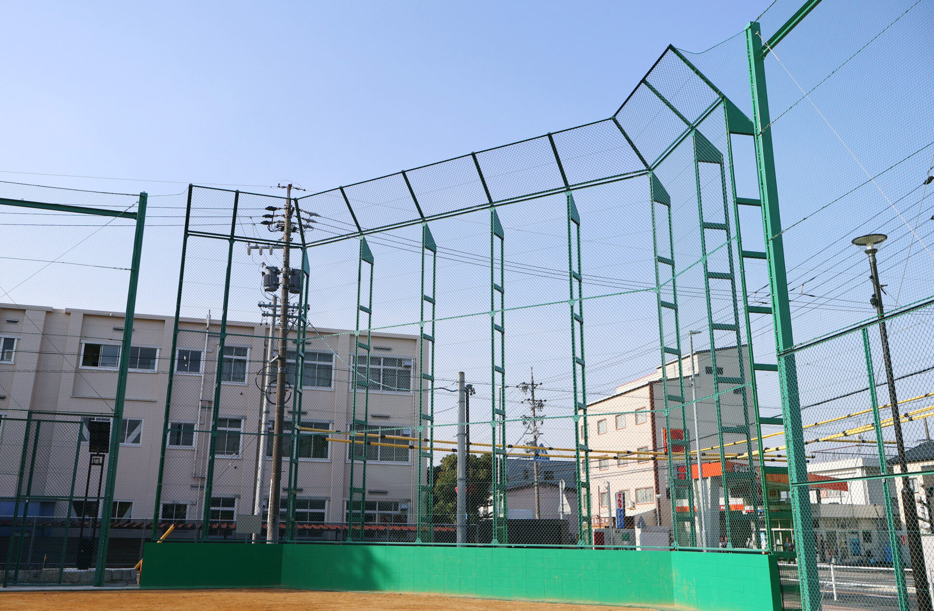 施工実績写真：バックネット（押切公園野球場）