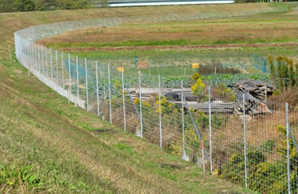 施工実績写真：イノシシ・シカ柵（長野県上伊那郡中川村内）